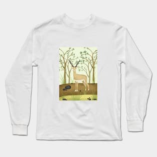 Big Horned Deer Long Sleeve T-Shirt